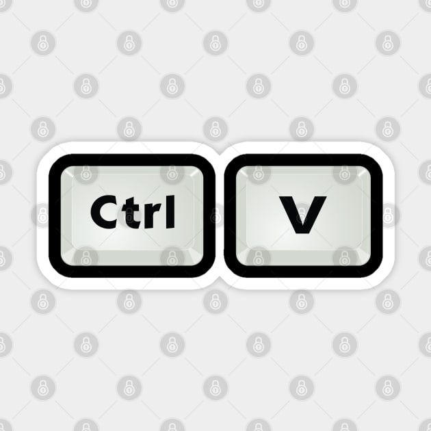 Control Copy Paste Ctrl Plus Gift Matching Couple Sticker by Grabitees